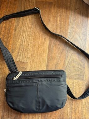 Travelon Compact Black Crossbody Bag for Men - Lightweight Everyday Carry